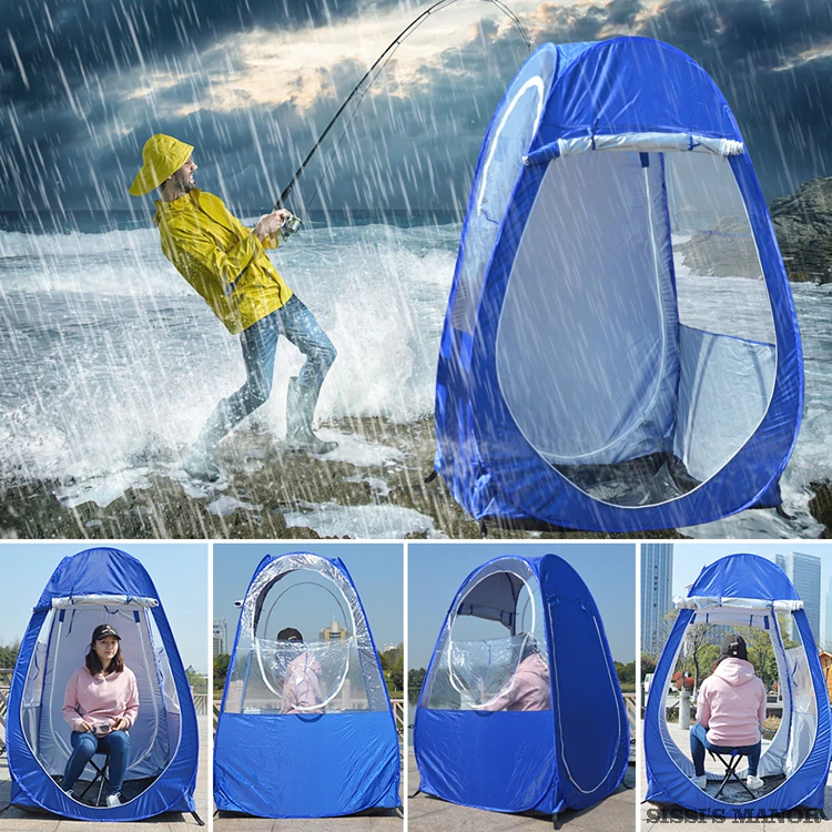 Cheap Goat Tents Winter Fishing UV protection Pop Up Tent Single Person Automatic Rain Shading Camping Equipment Outdoor Portable with 2Windows   